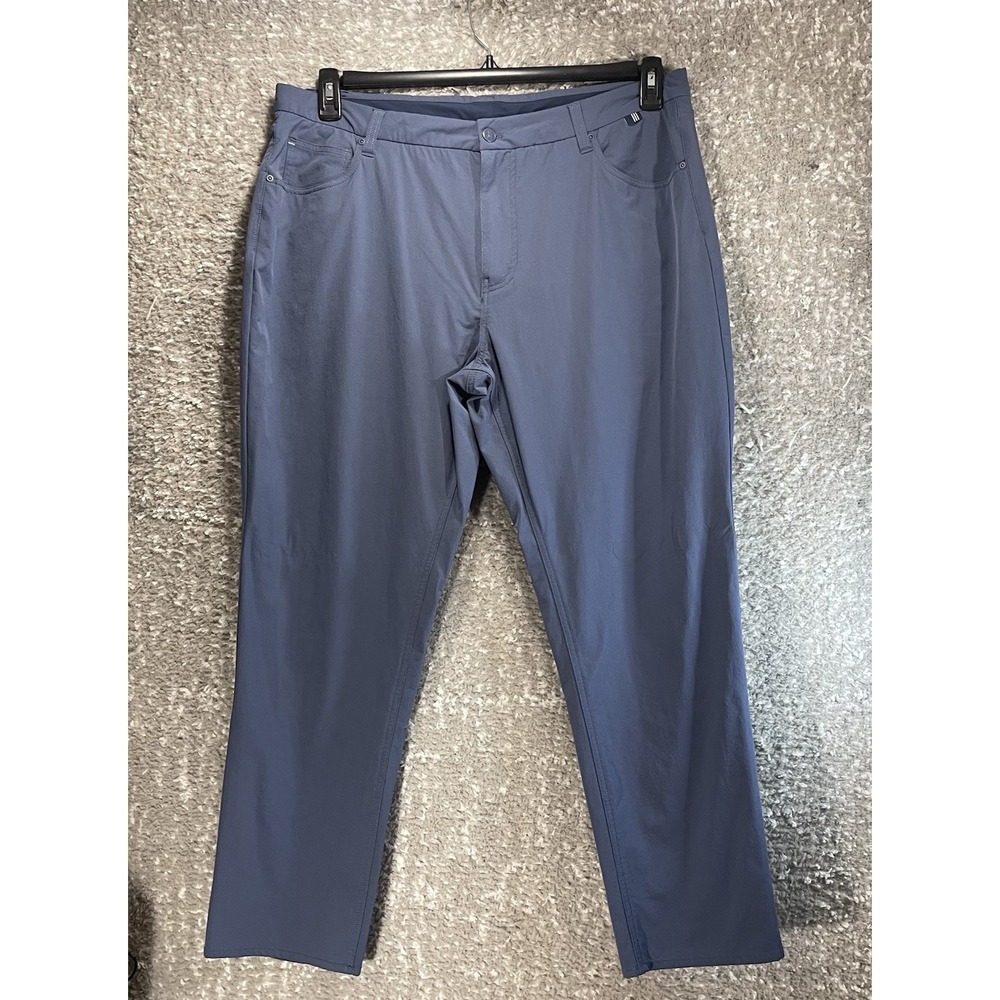 Live Forever Golf LFG Pants Mens 38 Blue Gray Performance Pants Nylon Sporty